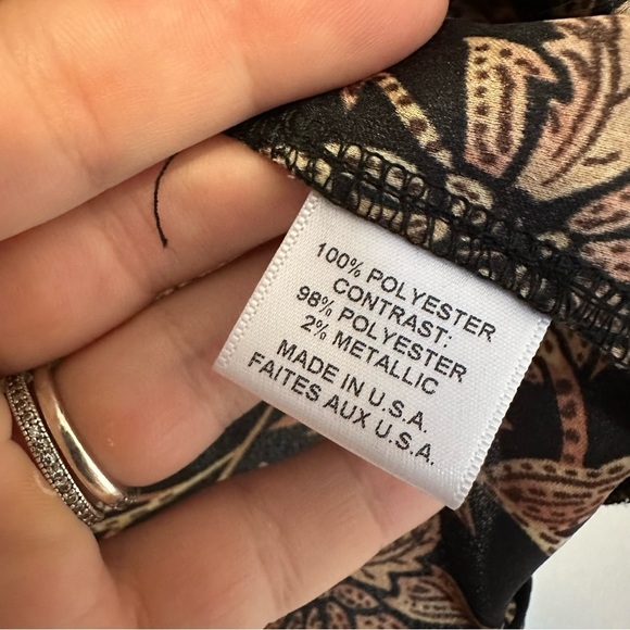 MISA Garance Top in Gilded Paisley Ruffles Black Size Small Womens - Picture 9 of 10